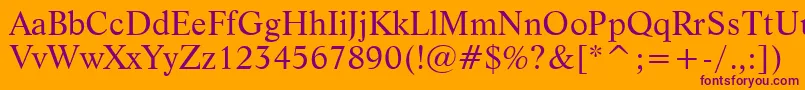 LifeBt Font – Purple Fonts on Orange Background