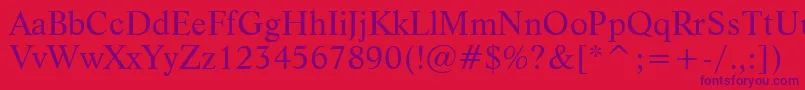 LifeBt-Schriftart – Violette Schriften auf rotem Hintergrund