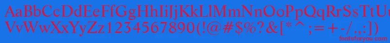 LifeBt Font – Red Fonts on Blue Background