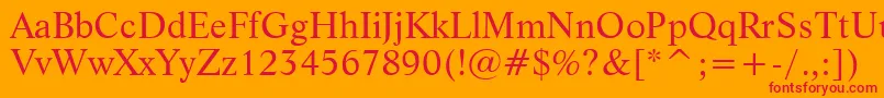 LifeBt-Schriftart – Rote Schriften auf orangefarbenem Hintergrund