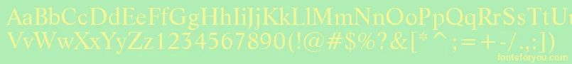 LifeBt Font – Yellow Fonts on Green Background