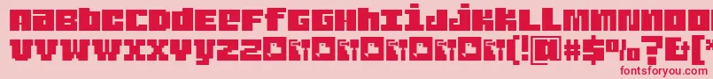 JuderaFlat Font – Red Fonts on Pink Background