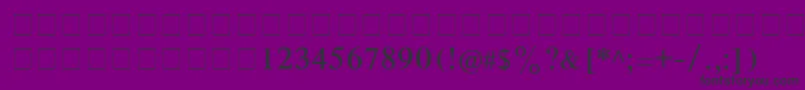 CyrillictimesRoman-fontti – mustat fontit violetilla taustalla