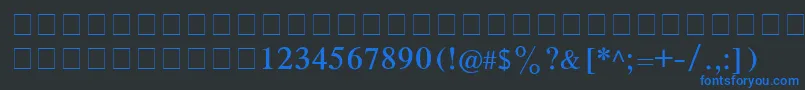 CyrillictimesRoman Font – Blue Fonts on Black Background