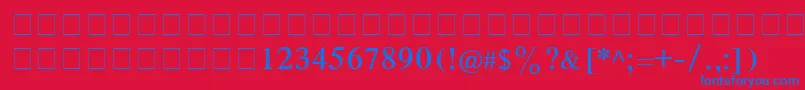 CyrillictimesRoman Font – Blue Fonts on Red Background