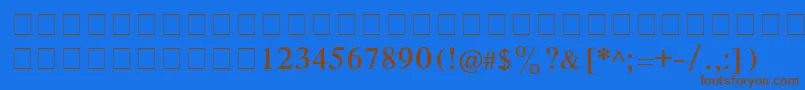 CyrillictimesRoman Font – Brown Fonts on Blue Background