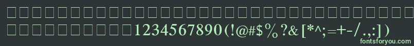 fuente CyrillictimesRoman – Fuentes Verdes Sobre Fondo Negro