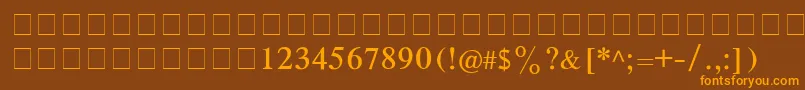 CyrillictimesRoman Font – Orange Fonts on Brown Background