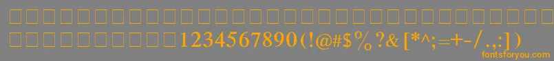 CyrillictimesRoman Font – Orange Fonts on Gray Background