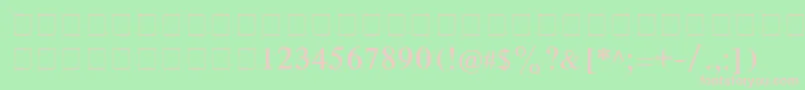 CyrillictimesRoman Font – Pink Fonts on Green Background