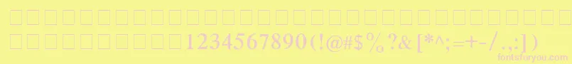 CyrillictimesRoman Font – Pink Fonts on Yellow Background