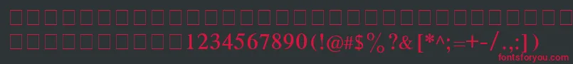 CyrillictimesRoman Font – Red Fonts on Black Background