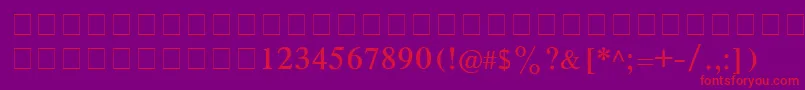CyrillictimesRoman Font – Red Fonts on Purple Background