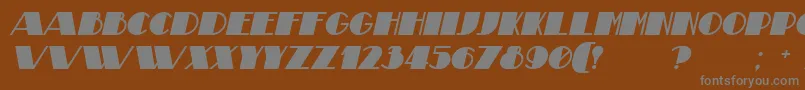 Шрифт TheatricalBoldItalic – серые шрифты на коричневом фоне