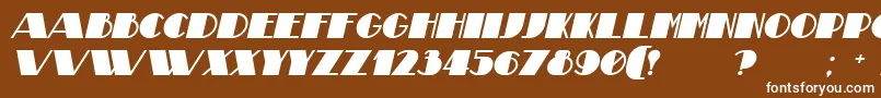 フォントTheatricalBoldItalic – 茶色の背景に白い文字