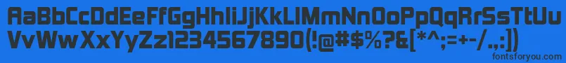 KimberleyBl Font – Black Fonts on Blue Background