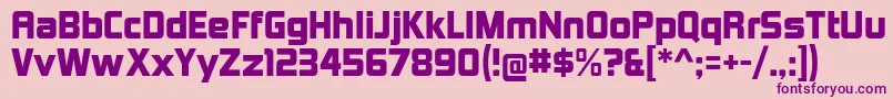 KimberleyBl Font – Purple Fonts on Pink Background