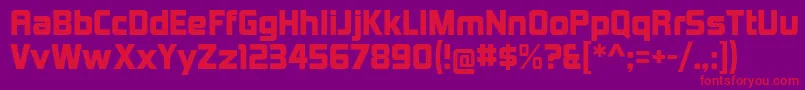 KimberleyBl Font – Red Fonts on Purple Background