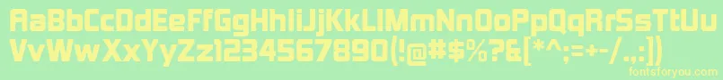 KimberleyBl Font – Yellow Fonts on Green Background