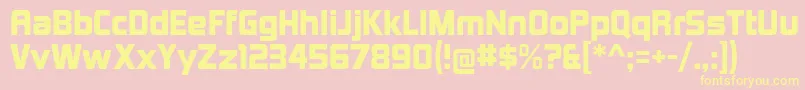 KimberleyBl Font – Yellow Fonts on Pink Background