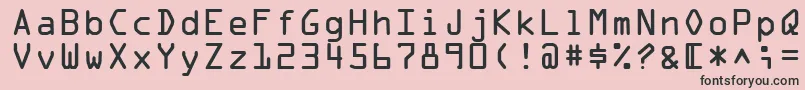 フォントOcr1Ssi – ピンクの背景に黒い文字