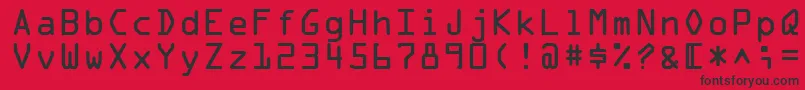 Ocr1Ssi Font – Black Fonts on Red Background