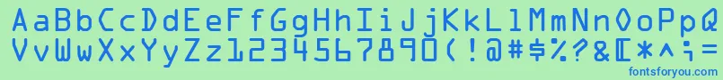 Ocr1Ssi Font – Blue Fonts on Green Background