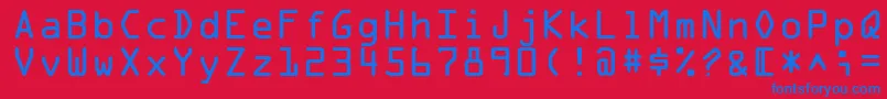 Ocr1Ssi Font – Blue Fonts on Red Background