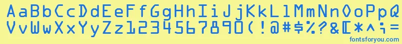 Ocr1Ssi Font – Blue Fonts on Yellow Background