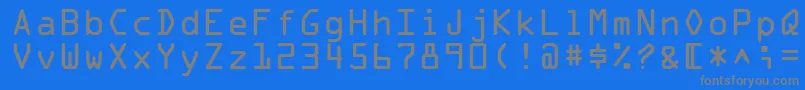 Ocr1Ssi-Schriftart – Graue Schriften auf blauem Hintergrund