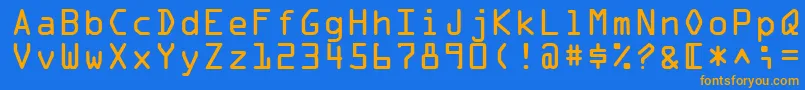 Fonte Ocr1Ssi – fontes laranjas em um fundo azul