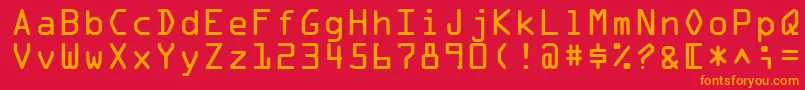 Ocr1Ssi Font – Orange Fonts on Red Background