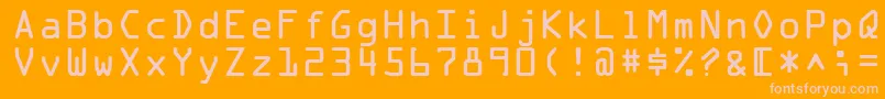 fuente Ocr1Ssi – Fuentes Rosadas Sobre Fondo Naranja