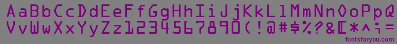 Ocr1Ssi-fontti – violetit fontit harmaalla taustalla