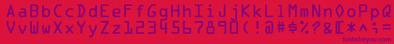 Ocr1Ssi Font – Purple Fonts on Red Background