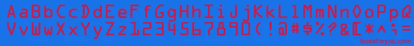 fuente Ocr1Ssi – Fuentes Rojas Sobre Fondo Azul