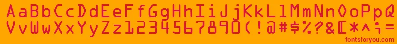 Ocr1Ssi Font – Red Fonts on Orange Background