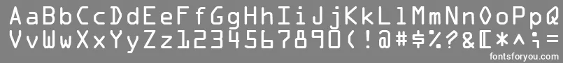 フォントOcr1Ssi – 灰色の背景に白い文字