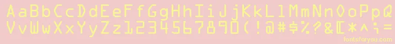 Ocr1Ssi Font – Yellow Fonts on Pink Background