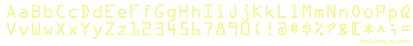 フォントOcr1Ssi – 黄色のフォント