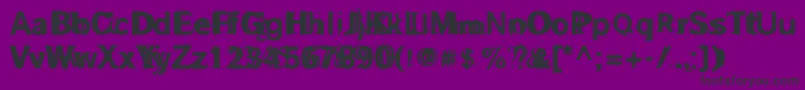フォントGrosaf – 紫の背景に黒い文字