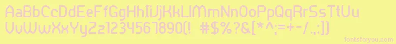 PracticumLd Font – Pink Fonts on Yellow Background