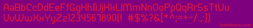 PracticumLd Font – Red Fonts on Purple Background