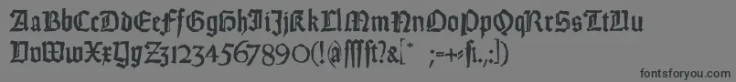 WeissGotischRandom-Schriftart – Schwarze Schriften auf grauem Hintergrund