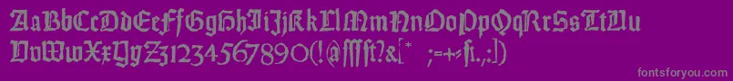 Шрифт WeissGotischRandom – серые шрифты на фиолетовом фоне