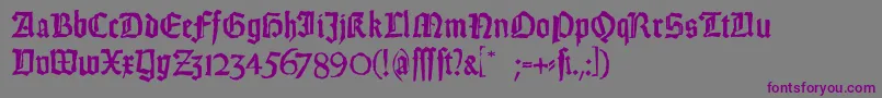 WeissGotischRandom Font – Purple Fonts on Gray Background