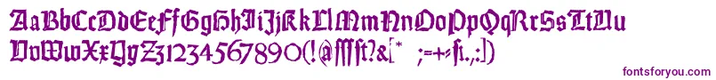 WeissGotischRandom Font – Purple Fonts on White Background