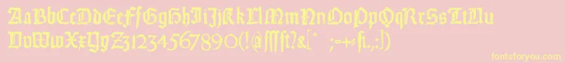 WeissGotischRandom Font – Yellow Fonts on Pink Background