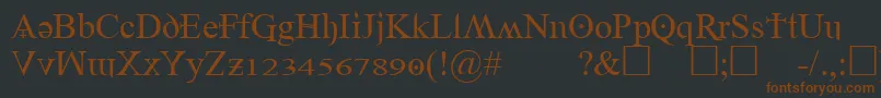 Denial2regular Font – Brown Fonts on Black Background