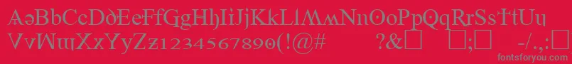 Denial2regular Font – Gray Fonts on Red Background